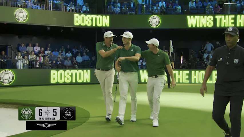 Thorbjornsen pours it in the hole for Boston Common Golf at TGL