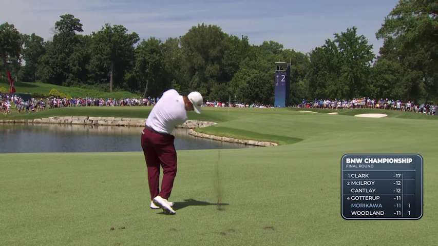 Collin Morikawa's 138-yard approach sets up birdie on No. 2 at BMW Championship