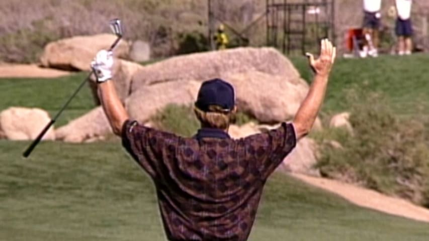 Jack Nicklaus' double-eagle hole out at the 1996 Regions Tradition