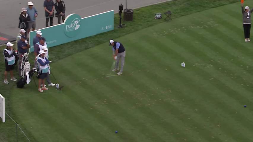 Doug Barron makes birdie on No. 17 at PURE Insurance Championship