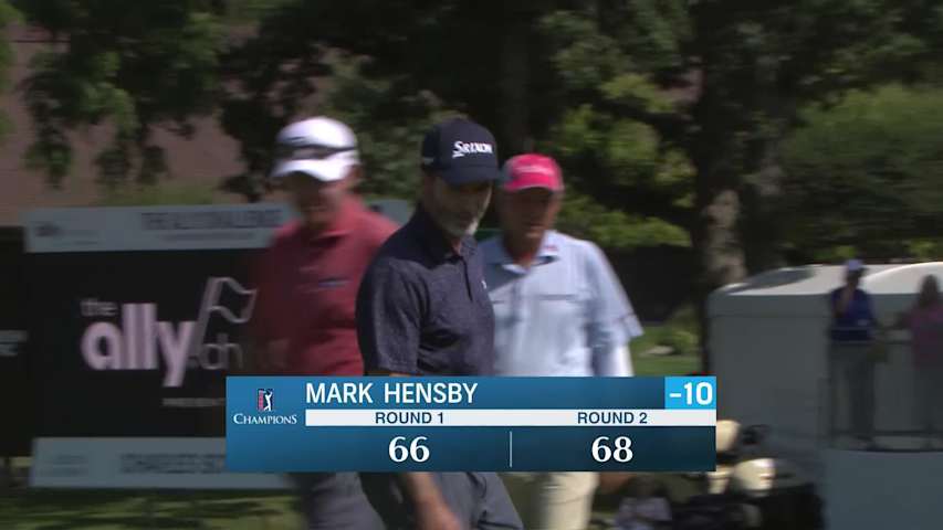 Mark Hensby makes birdie on No. 18 at The Ally Challenge