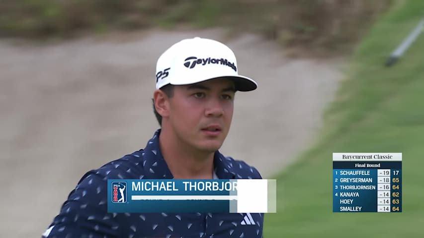 Michael Thorbjornsen's approach from 220 yards sets up closing birdie at Baycurrent