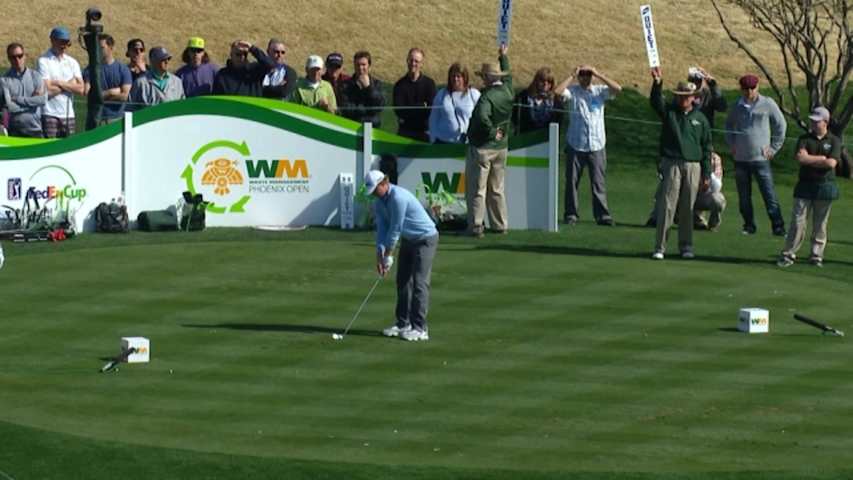 Jack Maguire aces the par-3 12th at Waste Management