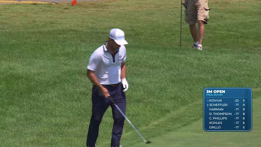 Denny McCarthy's 133-yard approach sets up birdie on No. 7 at 3M Open