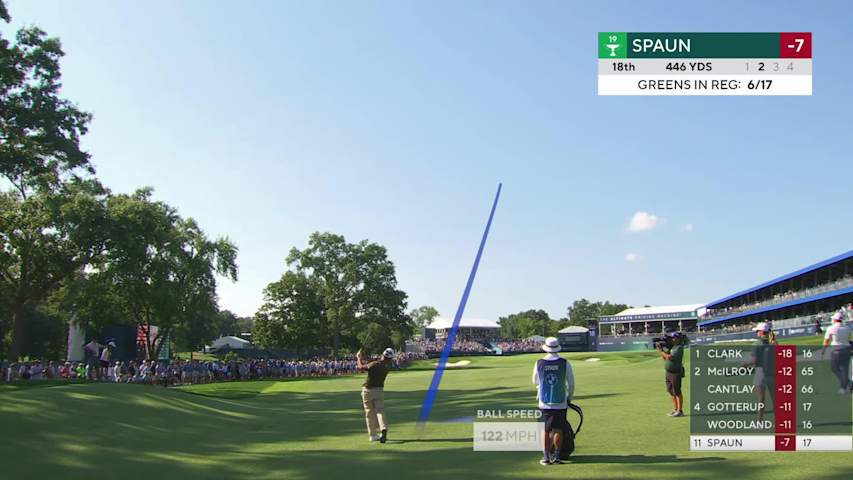 J.J. Spaun's 159-yard approach sets up birdie on No. 18 at BMW Championship