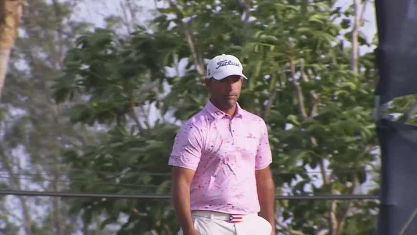 Rafael Campos makes birdie on No. 14 at Butterfield Bermuda
