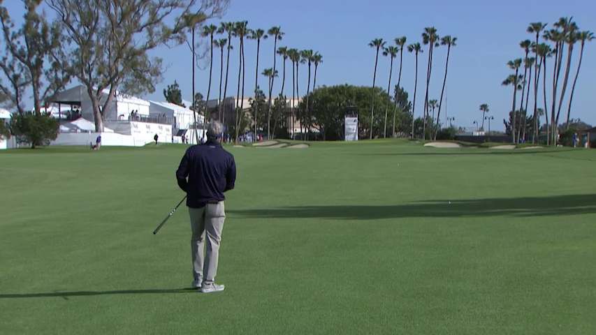 Michael Allen makes eagle putt on No. 15 at Hoag Classic