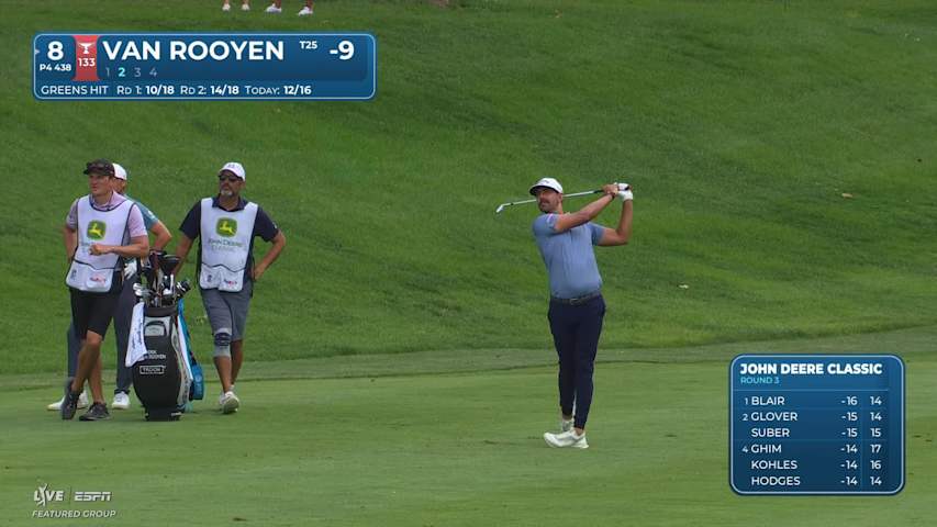 Erik van Rooyen's 142-yard approach sets up birdie on No. 8 at John Deere