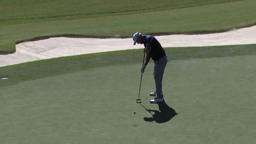 David Bransdon rolls in birdie putt at Dominion