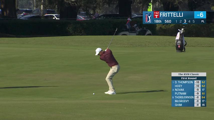 Dylan Frittelli makes birdie on No. 18 at The RSM Classic