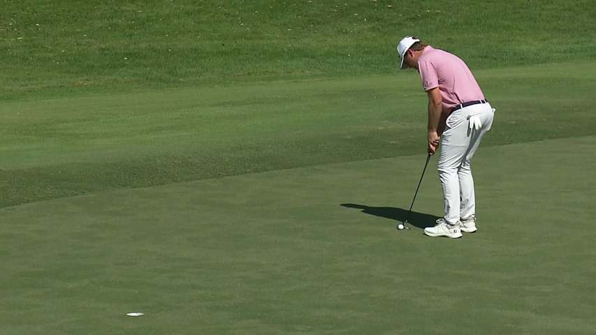Austin Hitt makes birdie on No. 8 at Simmons Bank Open