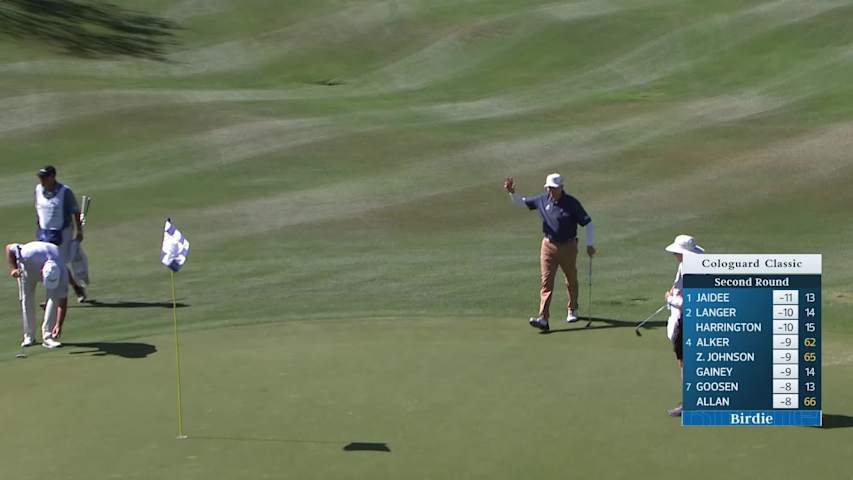 Jason Caron holes out for birdie on No. 17 at Cologuard Classic