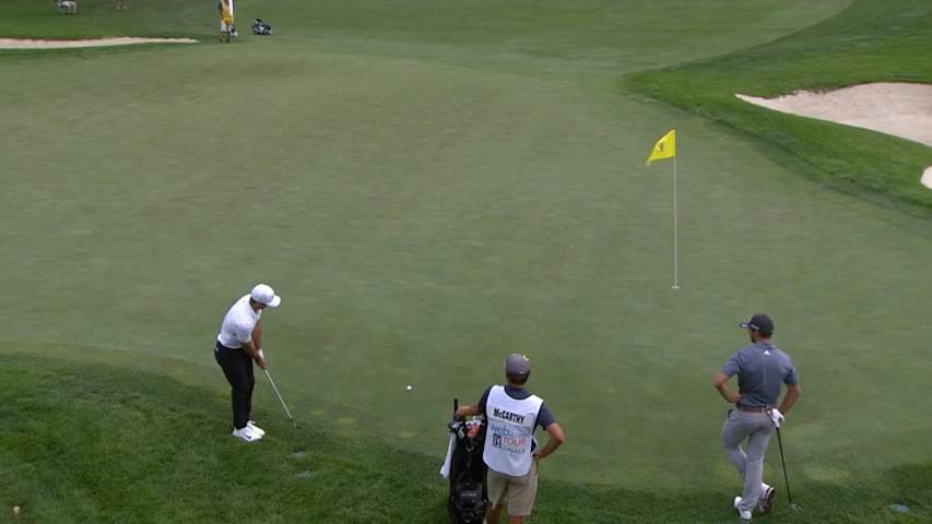 Denny McCarthy finds the pin with chip shot at Nationwide Children's