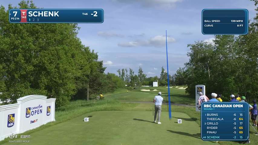Adam Schenk sinks 16-foot putt for birdie on No. 7 at RBC Canadian