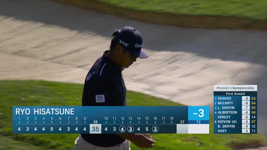 Ryo Hisatsune sinks 8-foot birdie putt on No. 16 at Procore