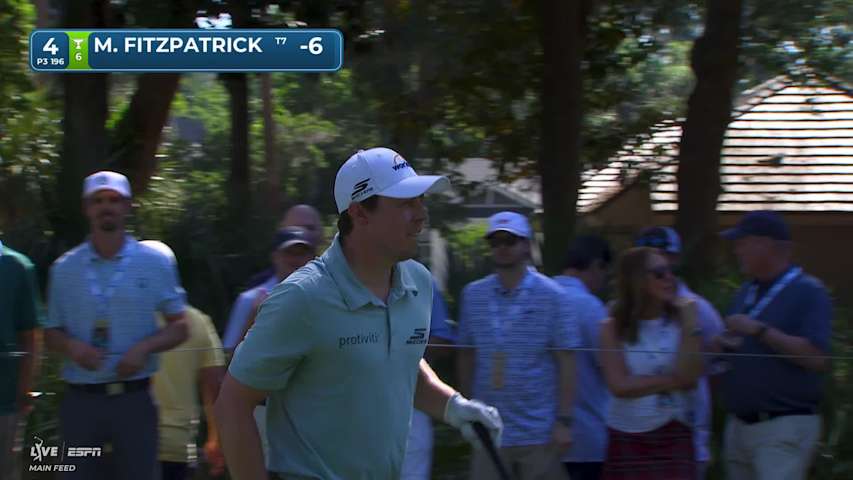 Matt Fitzpatrick sinks 27-foot birdie putt on No. 4 at RBC Heritage