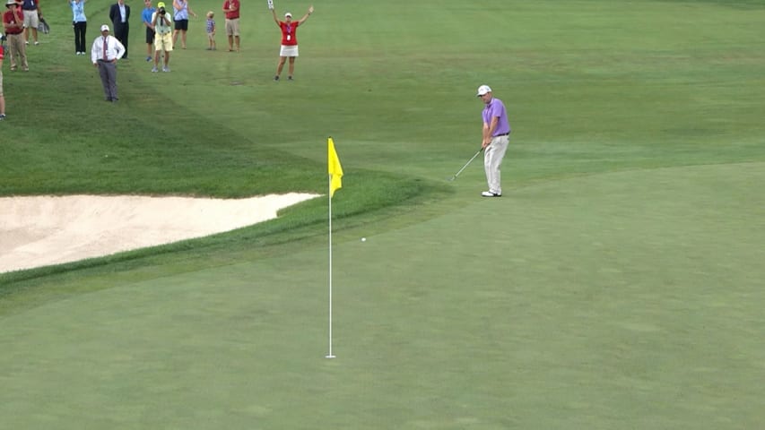 Robert Streb's near hole-out chip shot at Nationwide Children's