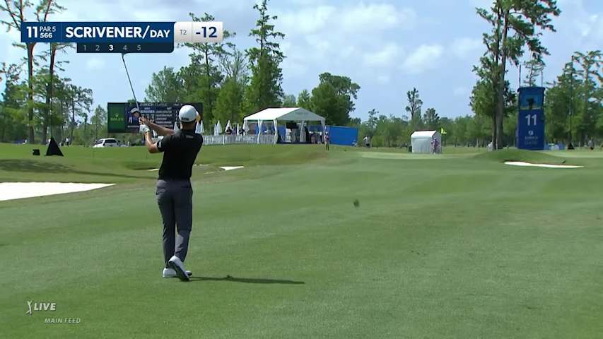 Jason Day/Jason Scrivener make birdie on No. 11 at Zurich Classic