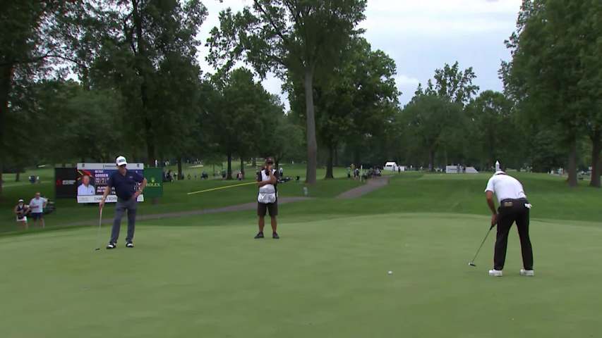 Retief Goosen makes birdie putt on No. 12 at Kaulig Companies Championship