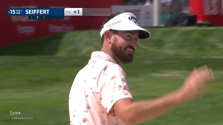 Chase Seiffert's 33-yard bunker hole out for birdie at Rocket Mortgage
