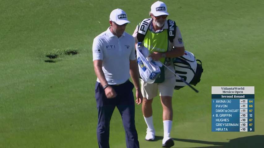 Corey Conners holes 52-foot shot from rough for eagle on No. 13 at Mexico Open