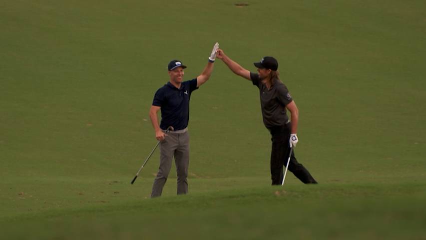 Ben Crane jars his approach for eagle at Butterfield Bermuda