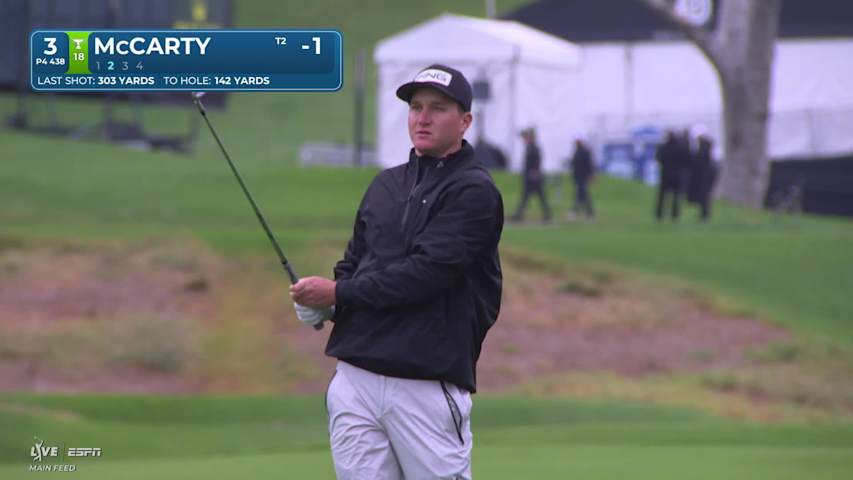 Matt McCarty hits 140-yard approach to 7 feet, sets up birdie on No. 3 at The Genesis