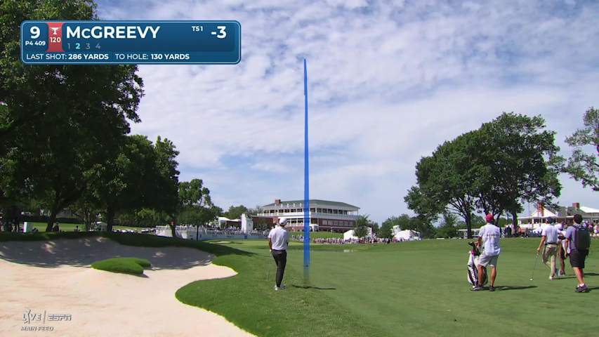 Max McGreevy sinks 11-foot putt for birdie on No. 9 at Charles Schwab