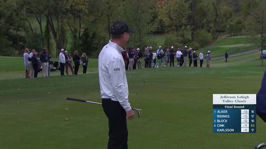 Steven Alker makes birdie on No. 17 at Jefferson Lehigh Valley Classic