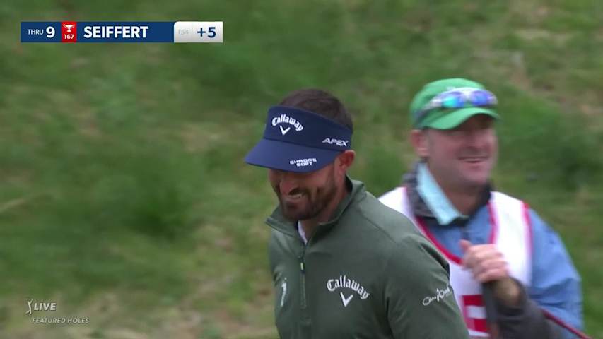 Chase Seiffert holes out birdie from bunker at Wells Fargo