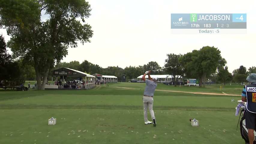 Freddie Jacobson makes birdie on No. 17 at Sanford International