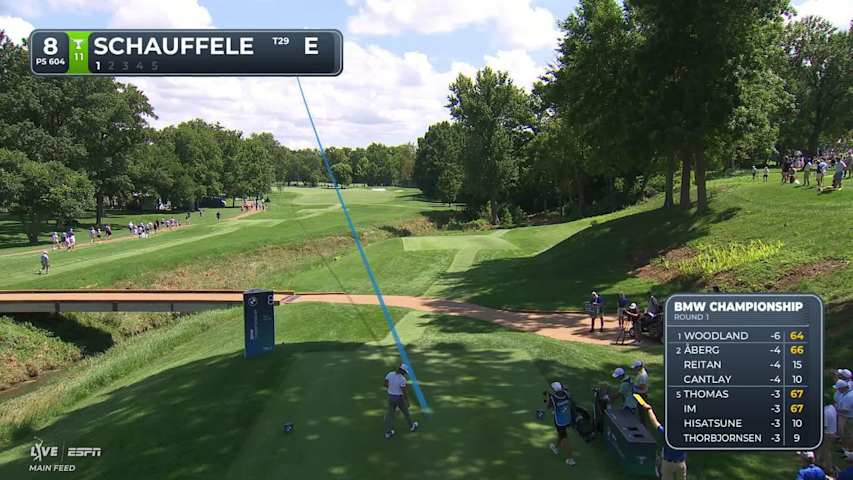 Xander Schauffele reaches par-5 No. 8 in two, makes eagle at BMW Championship