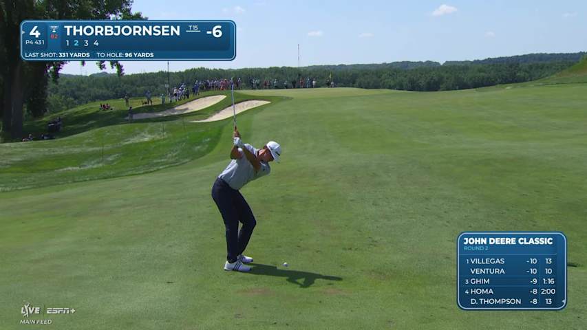 Michael Thorbjornsen makes birdie on No. 4 at John Deere