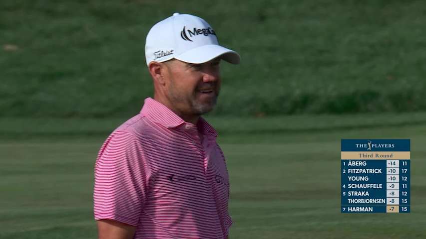 Brian Harman makes 4-inch birdie putt on No. 16 at THE PLAYERS