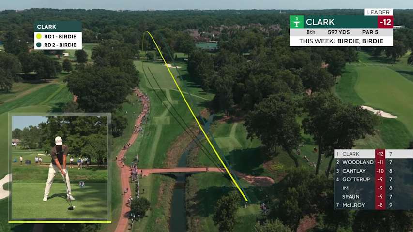 Wyndham Clark reaches par-5 No. 8 in two, makes eagle at BMW Championship