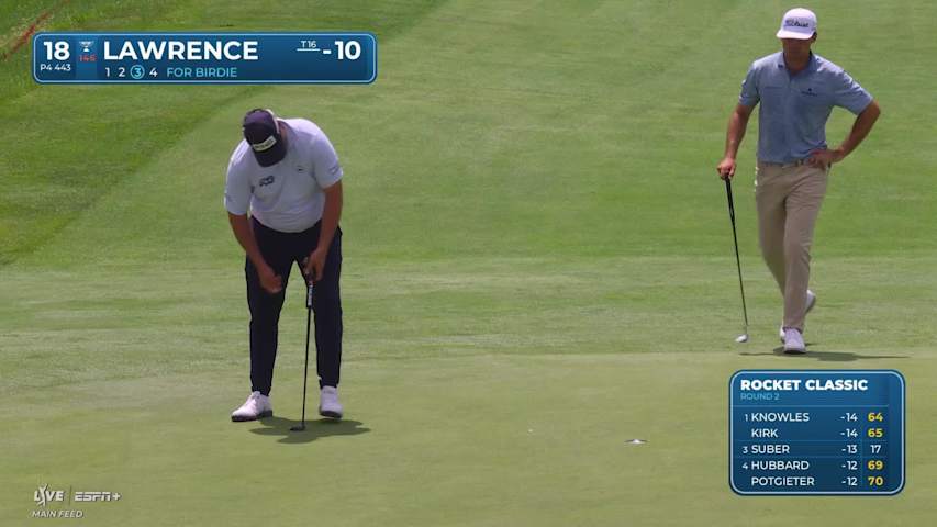 Thriston Lawrence makes birdie on No. 18 at Rocket Classic