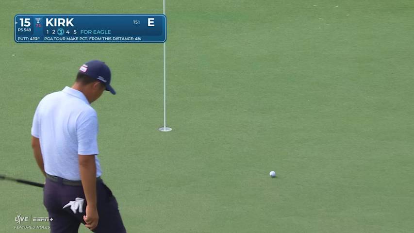 Chris Kirk two-putts for birdie at Wyndham