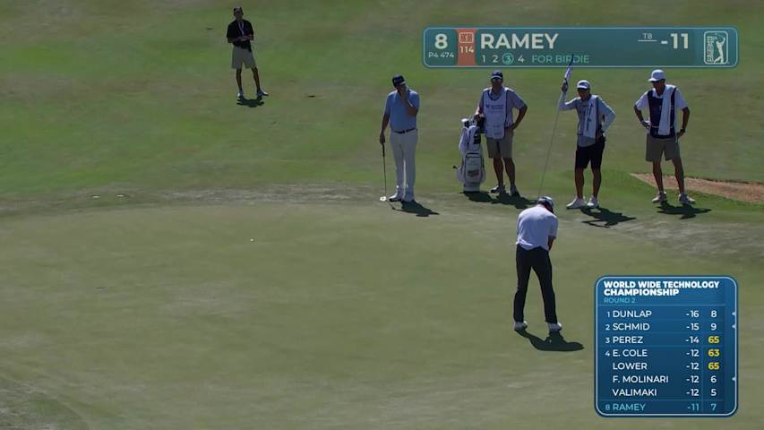 Chad Ramey makes birdie putt on No. 8 at World Wide Technology