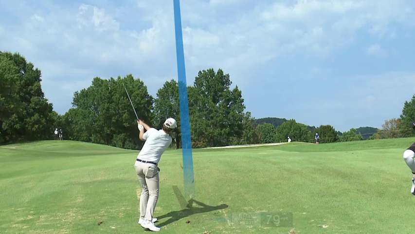 Austin Hitt holes out for birdie on No. 10 at Simmons Bank Open