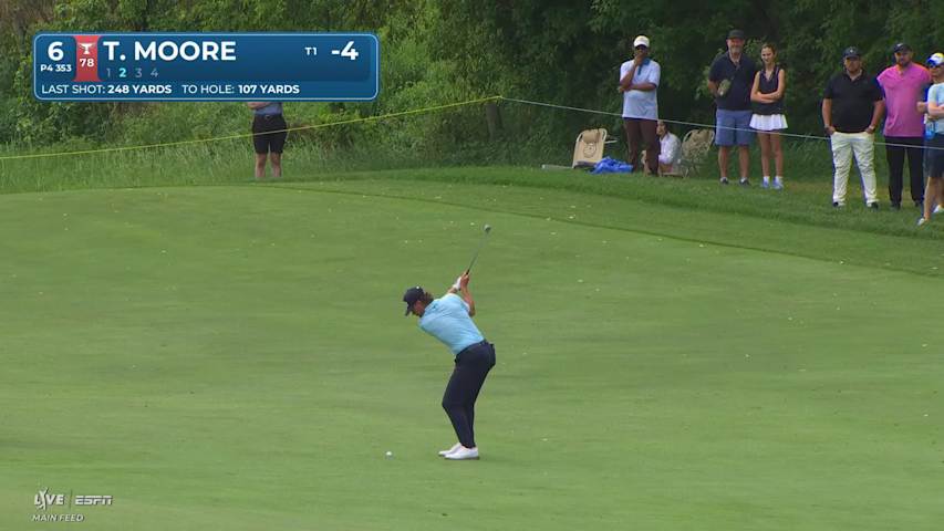 Taylor Moore's 109-yard approach sets up birdie on No. 6 at RBC Canadian