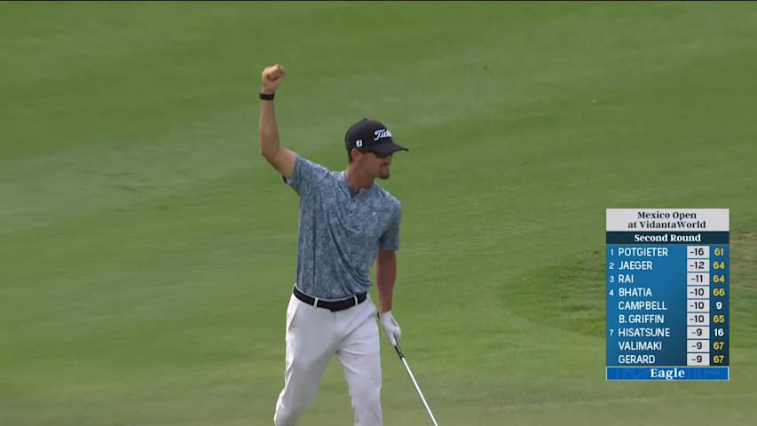 Philip Knowles chips in for eagle at Mexico Open