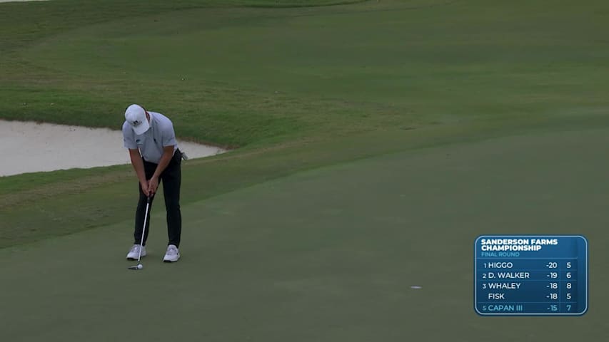 Frankie Capan III knocks in 8-foot birdie putt at Sanderson Farms