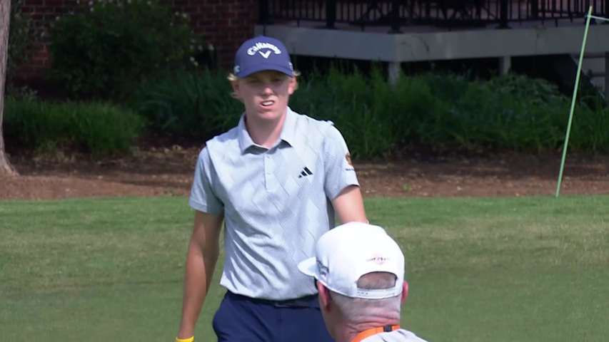 Ian Gilligan makes birdie on No. 2 at BMW Charity Pro-Am