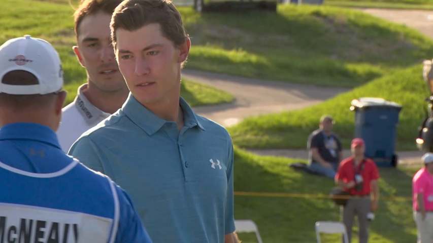 Maverick McNealy leads by three at United Leasing