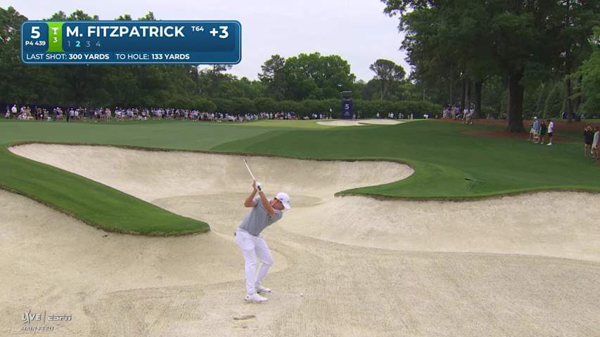 Matt Fitzpatrick holes 40-foot shot for birdie on No. 5 at Truist Championship