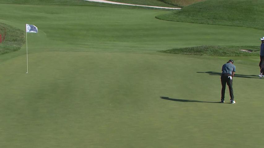 Julian Suri makes birdie putt on No. 16 at Korn Ferry Tour Champ