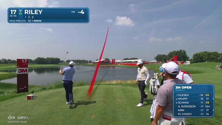 Davis Riley makes birdie on No. 17 at 3M Open