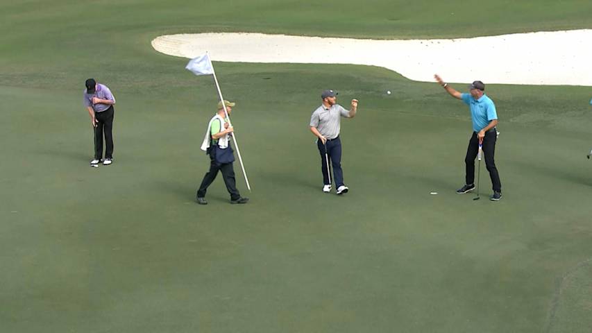 David Kite rolls in from 25 feet out for birdie at PNC Father Son