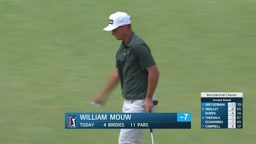 William Mouw makes birdie on No. 15 at Baycurrent