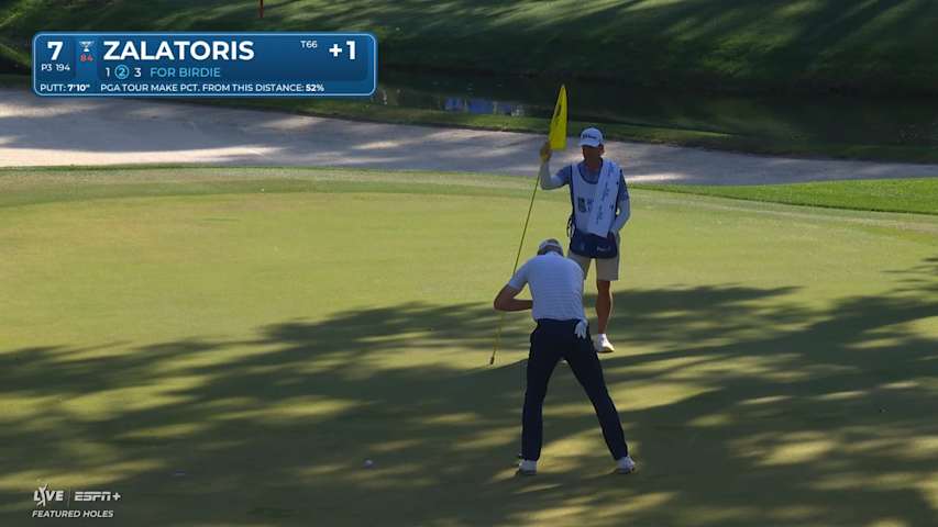 Will Zalatoris makes nice birdie putt at RBC Heritage